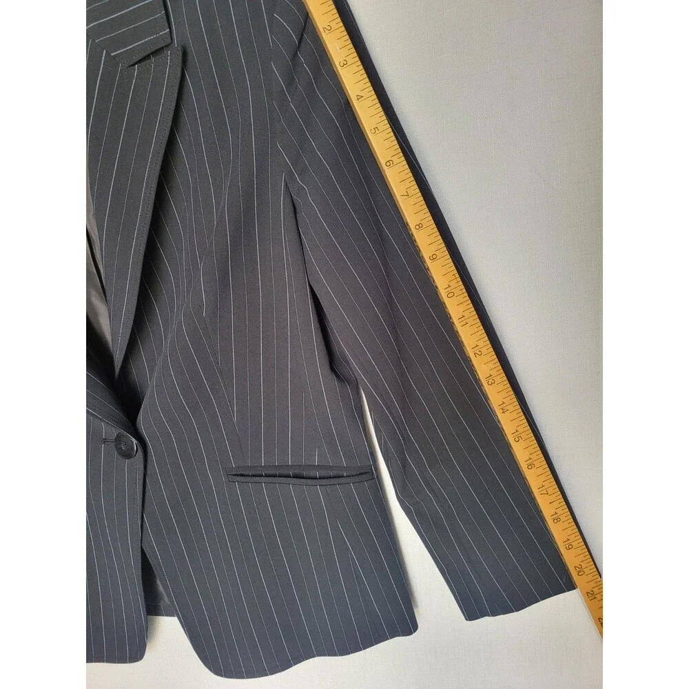 Jones New York Blazer 10 Single Breasted One Button Stripe